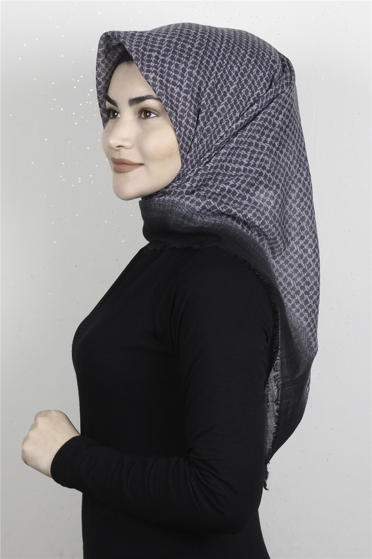 Pamuklu Trend Eşarp 9936-14 Gri