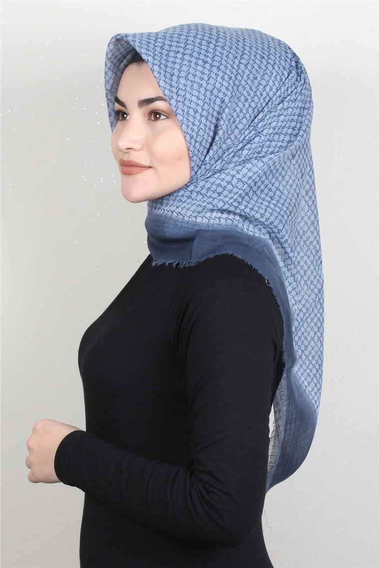 Pamuklu Trend Eşarp 9936-15 Mavi