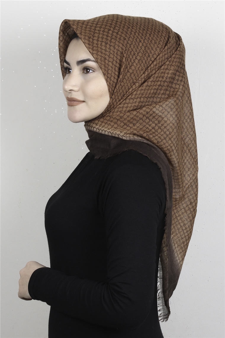 Pamuklu Trend Eşarp 9936-4 Kahve