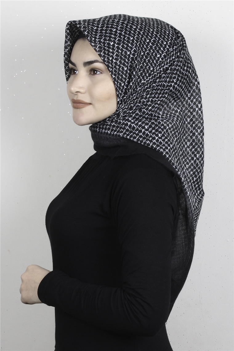 Pamuklu Trend Eşarp 9936-5 Siyah