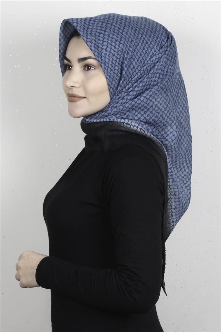 Pamuklu Trend Eşarp 9936-6 Mavi
