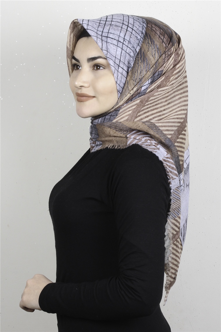 Pamuklu Trend Eşarp 9937-1 Gri