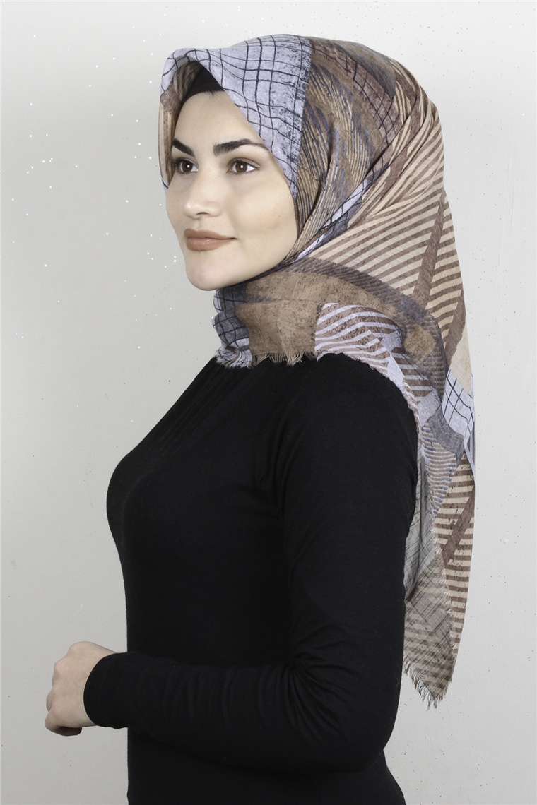 Pamuklu Trend Eşarp 9937-10 Gri