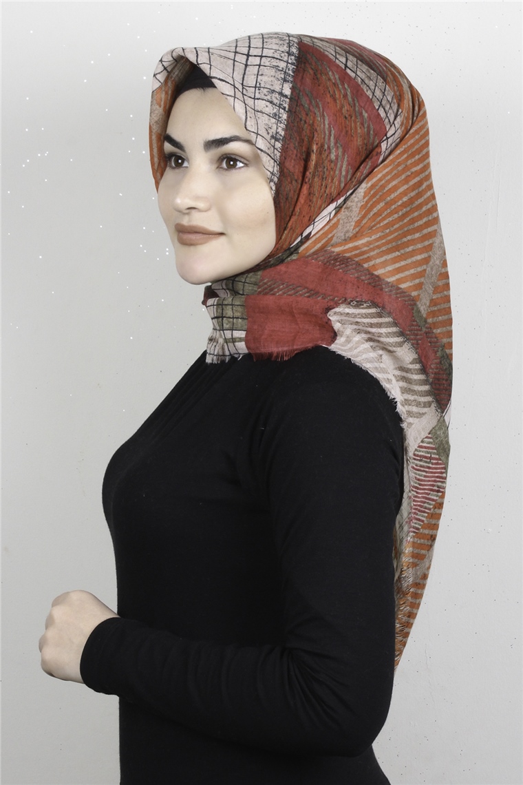 Pamuklu Trend Eşarp 9937-11 Haki