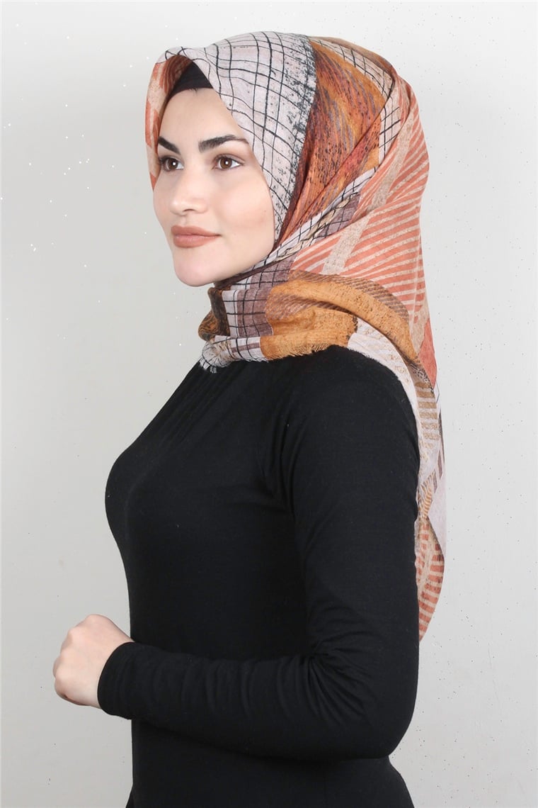 Pamuklu Trend Eşarp 9937-13 Vizon
