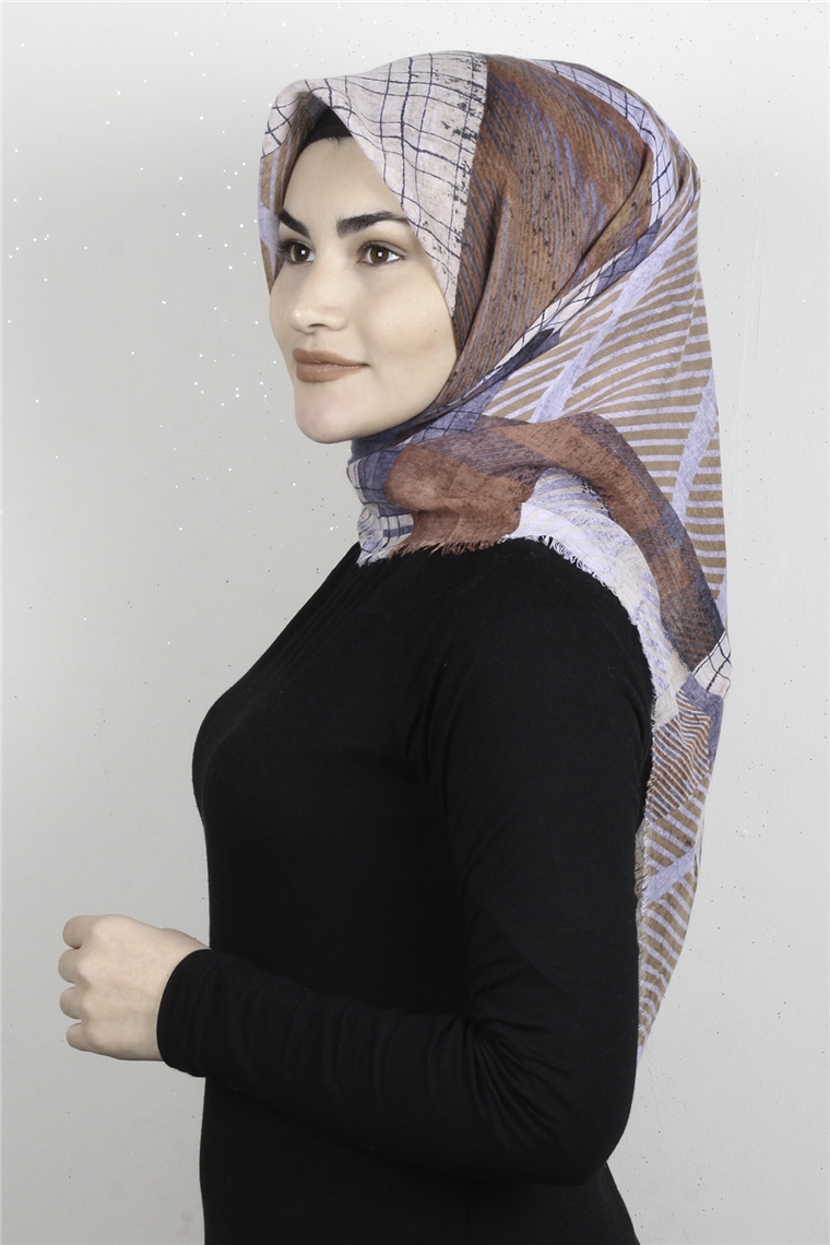 Pamuklu Trend Eşarp 9937-14 Mavi