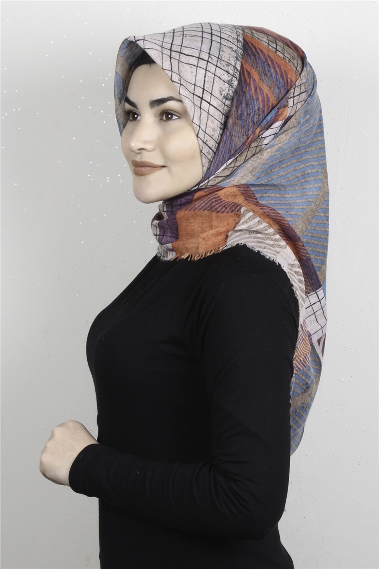 Pamuklu Trend Eşarp 9937-2 Mor