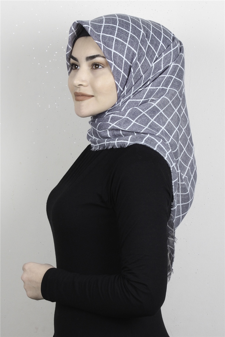 Pamuklu Trend Eşarp 9938-10 Gri