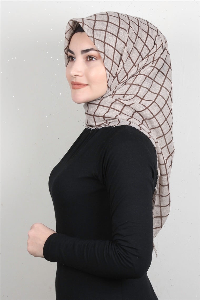 Pamuklu Trend Eşarp 9938-16 Krem