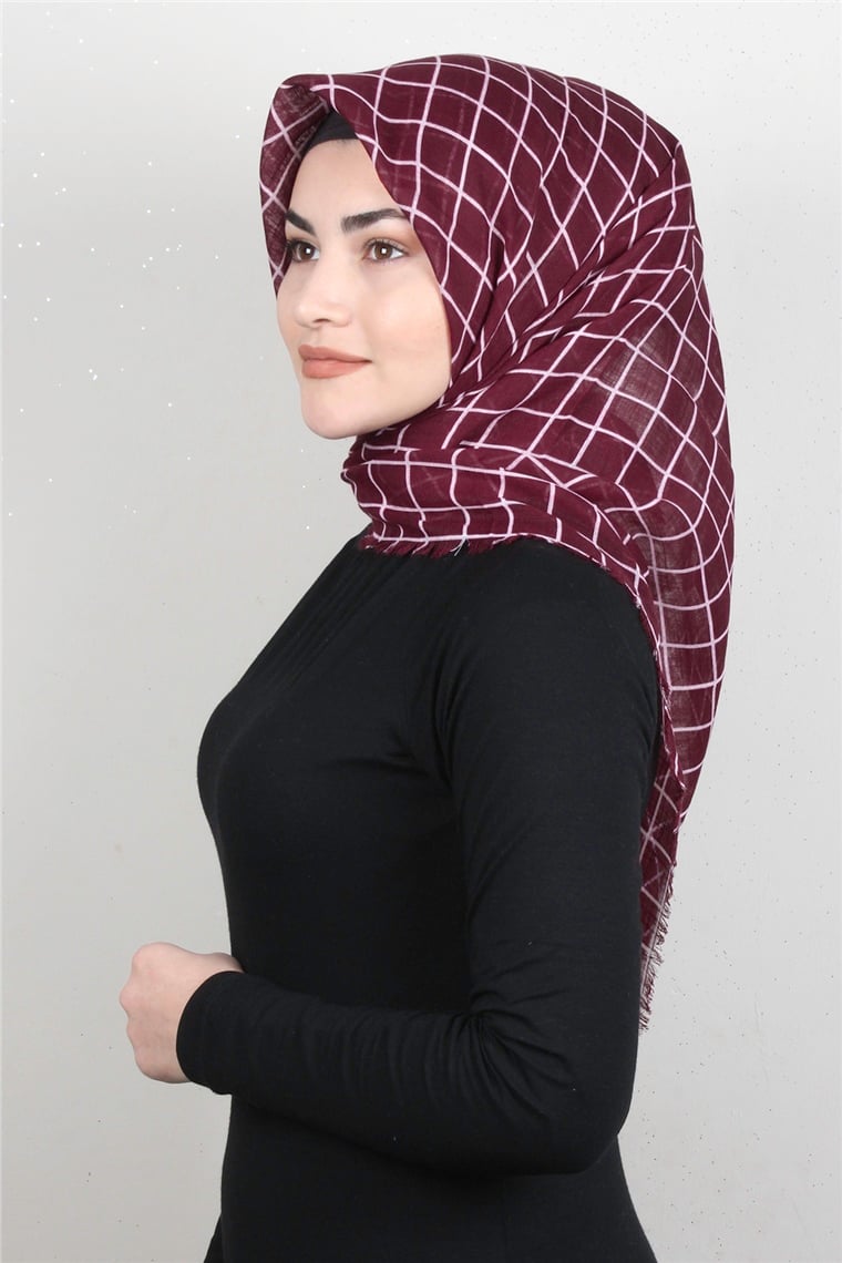 Pamuklu Trend Eşarp 9938-19 Bordo