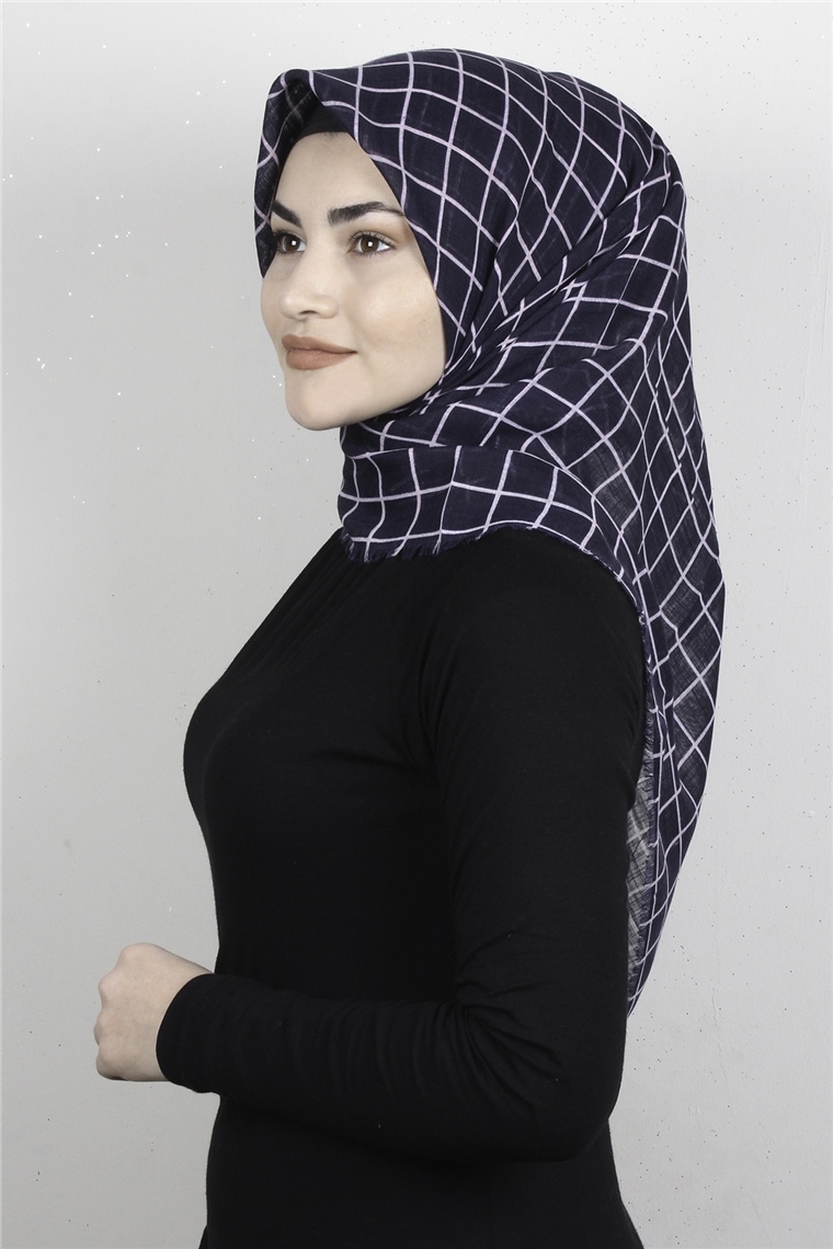Pamuklu Trend Eşarp 9938-20 Lacivert