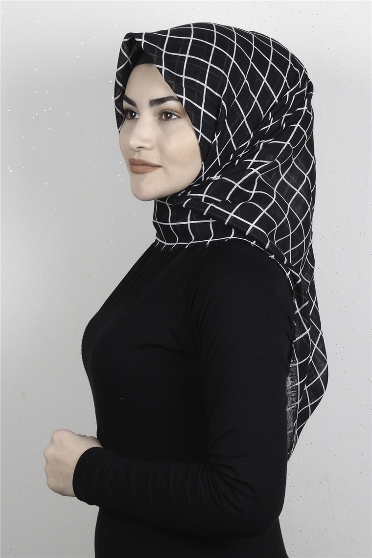 Pamuklu Trend Eşarp 9938-23 Siyah
