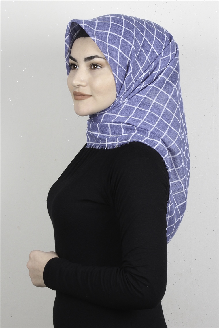 Pamuklu Trend Eşarp 9938-24 Mavi