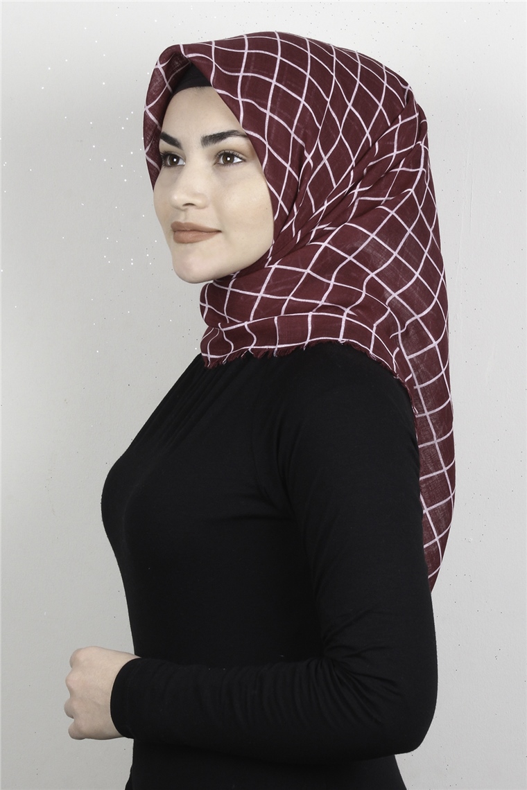 Pamuklu Trend Eşarp 9938-3 Bordo