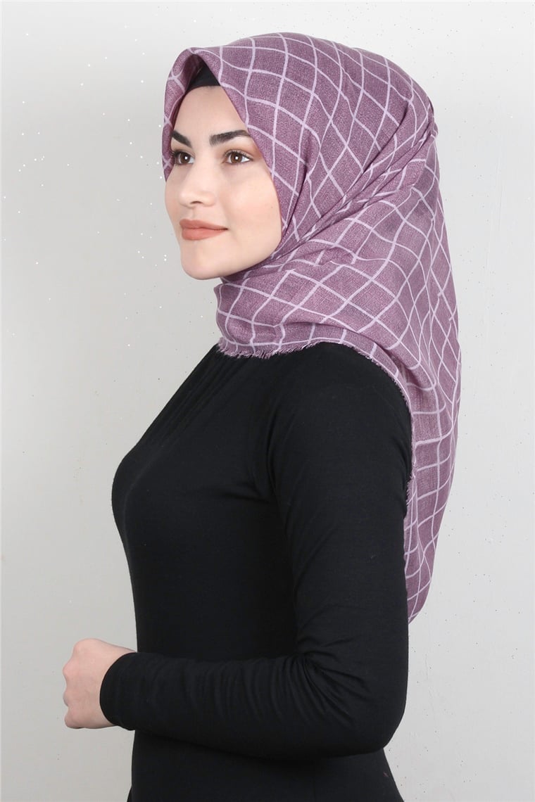 Pamuklu Trend Eşarp 9938-5 Lila