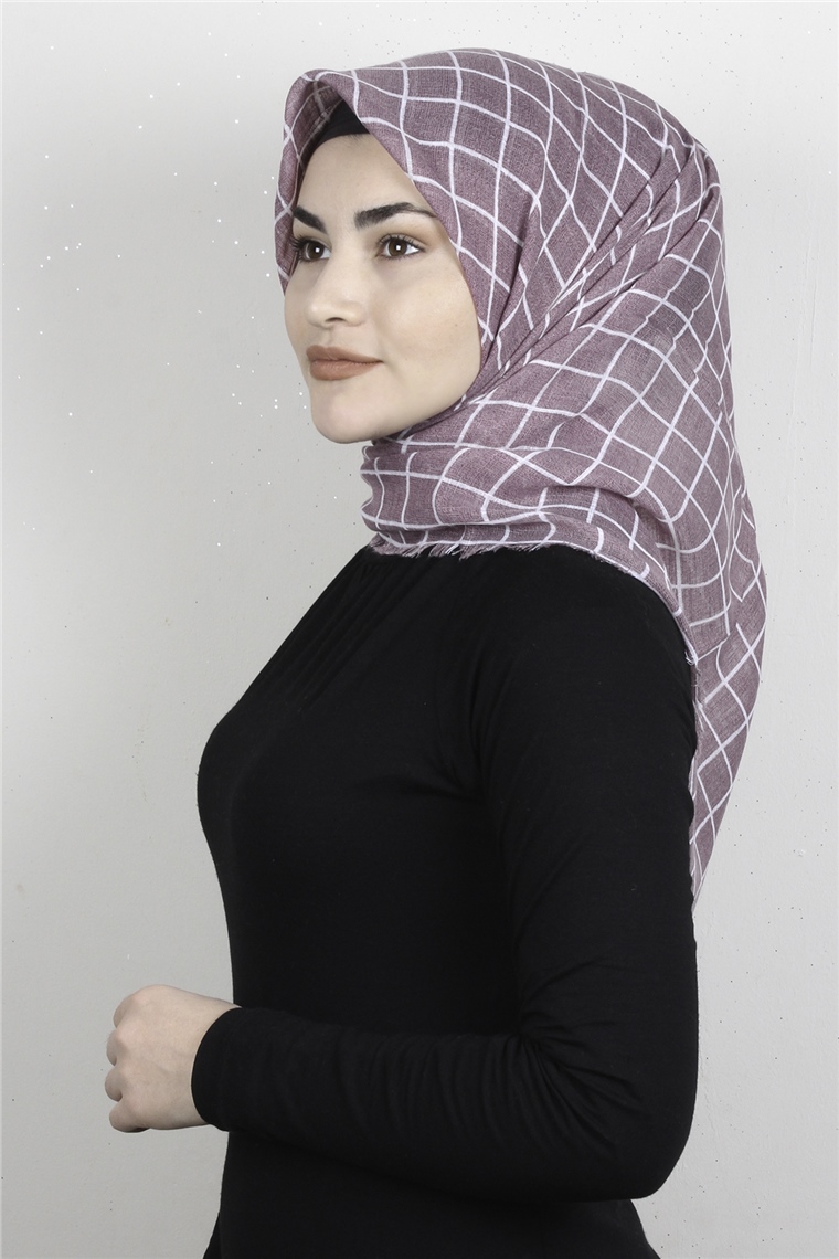 Pamuklu Trend Eşarp 9938-6 Pudra