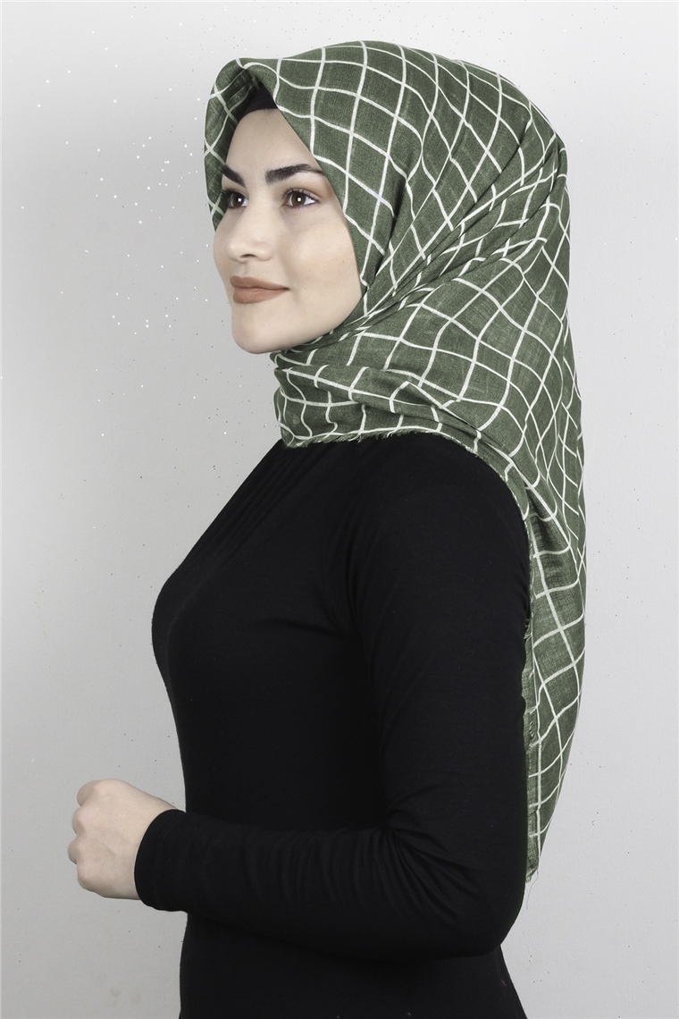 Pamuklu Trend Eşarp 9938-7 Yeşil