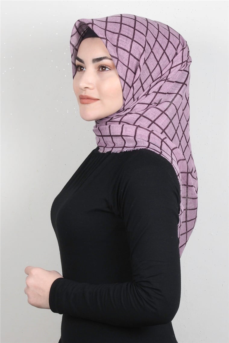 Pamuklu Trend Eşarp 9938-8 Lila