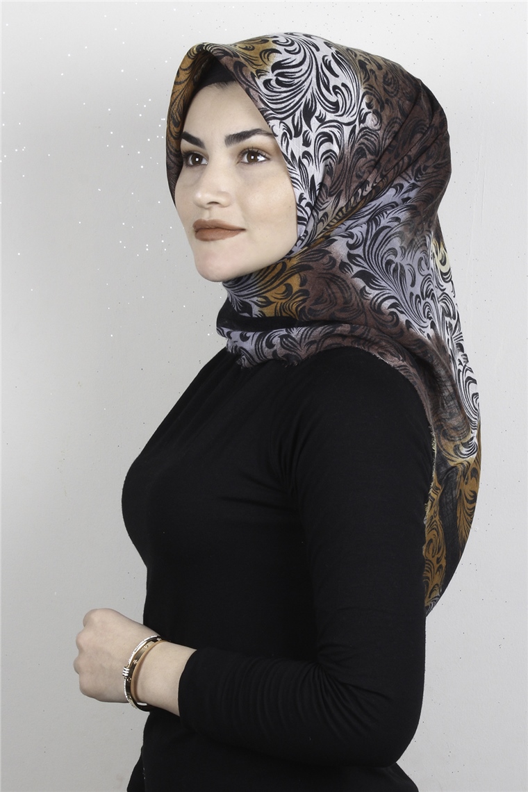 Pamuklu Trend Eşarp 9940-14 Gri