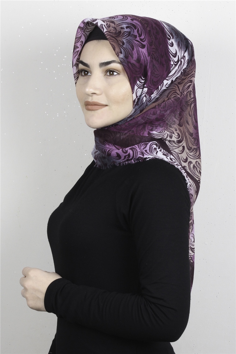 Pamuklu Trend Eşarp 9940-5 Mor