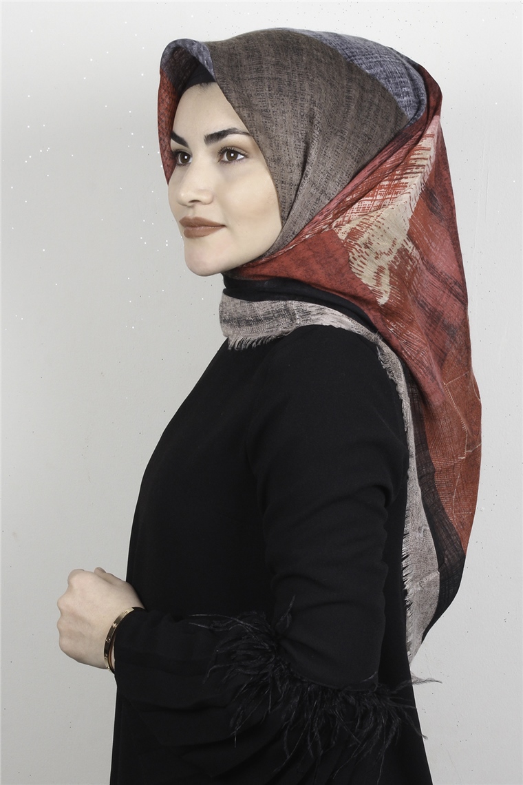 Pamuklu Trend Eşarp 9941-5 Kırmızı