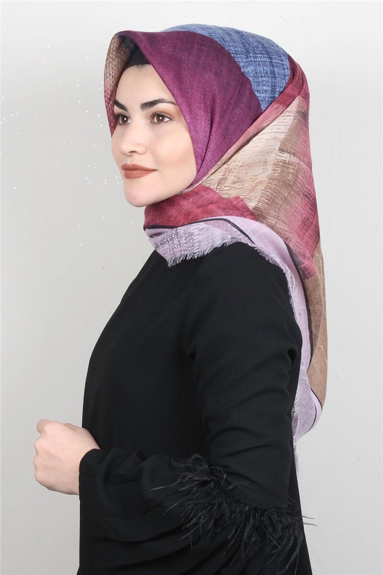 Pamuklu Trend Eşarp 9941-6 Lila