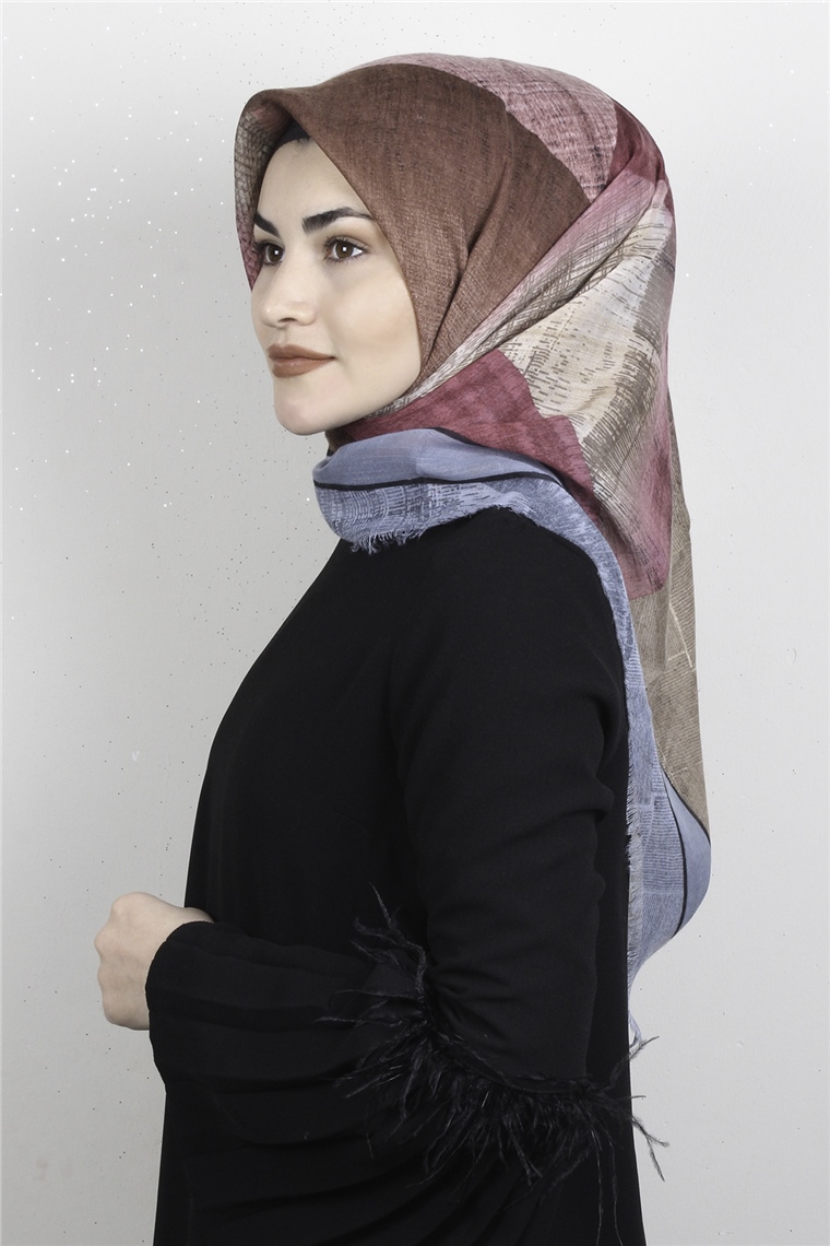 Pamuklu Trend Eşarp 9941-9 Buz Mavisi