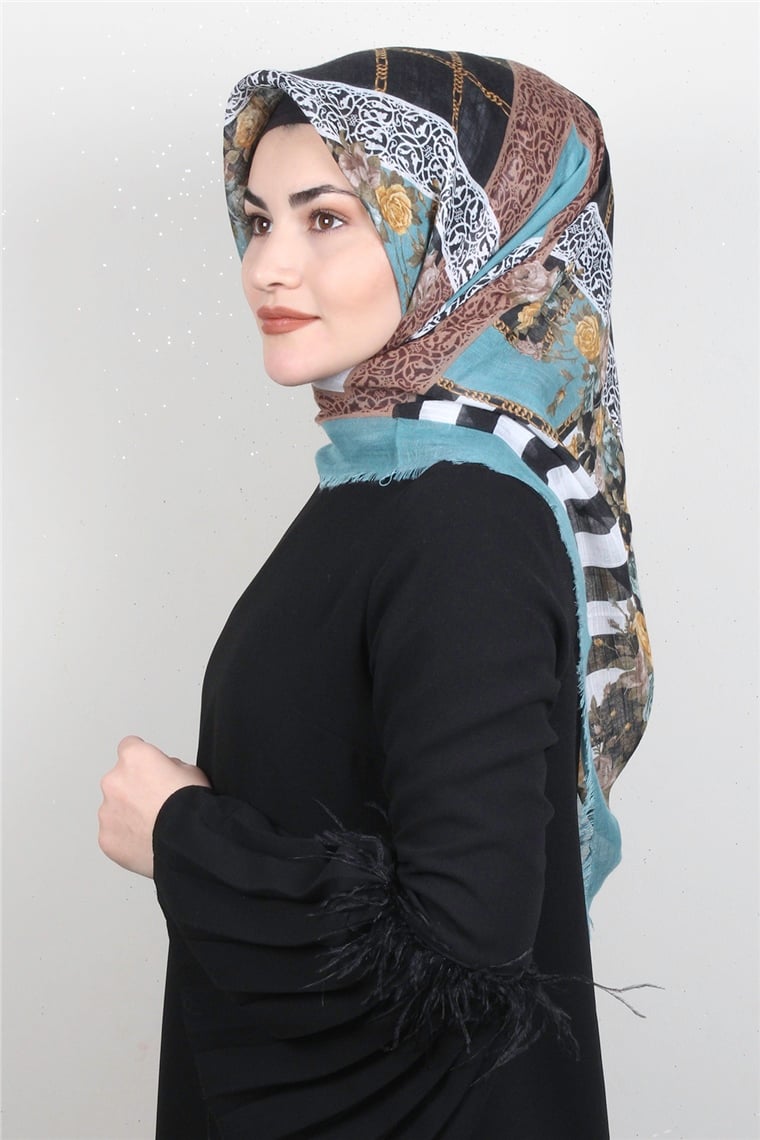 Pamuklu Trend Eşarp 9942-4 Mint Yeşili