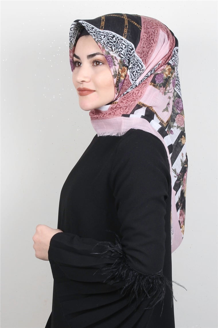 Pamuklu Trend Eşarp 9942-6 Pudra
