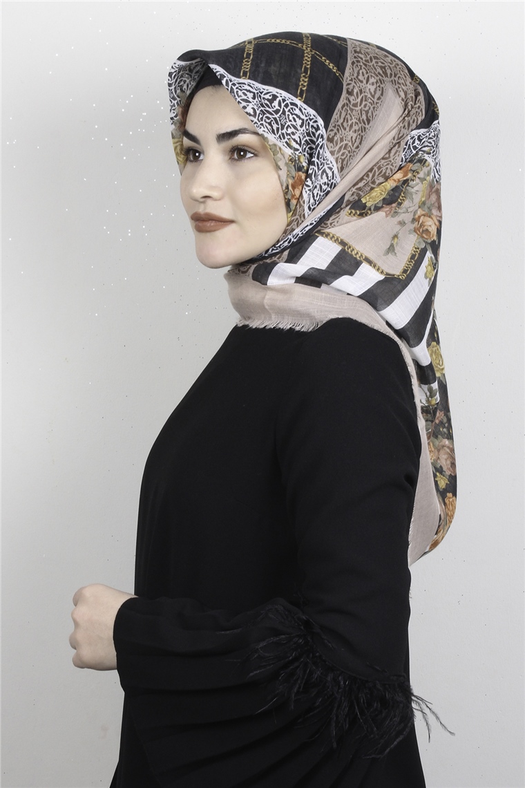 Pamuklu Trend Eşarp 9942-8 Ten Rengi