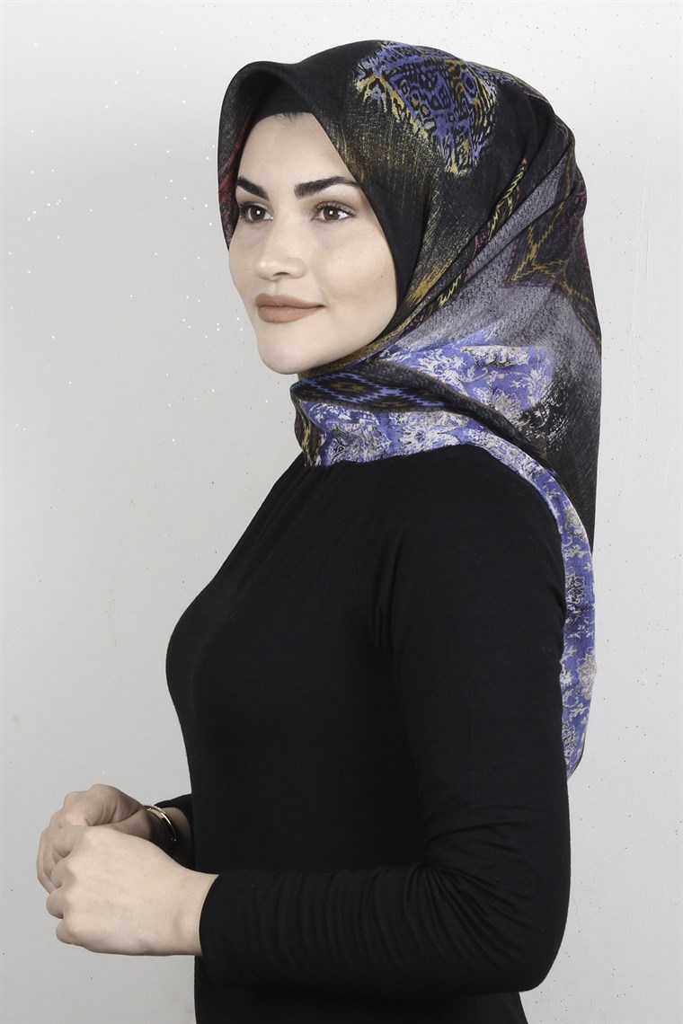 Pamuklu Trend Eşarp 9943-12 Mavi