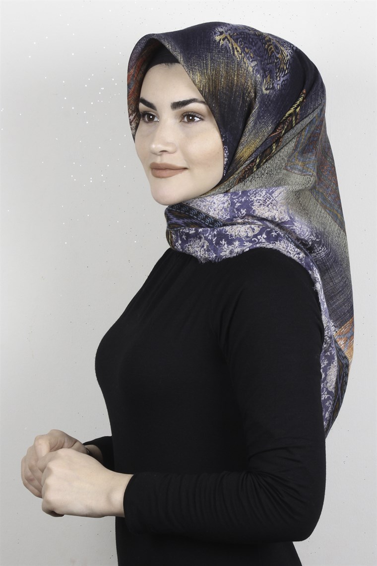 Pamuklu Trend Eşarp 9943-13 Lacivert 