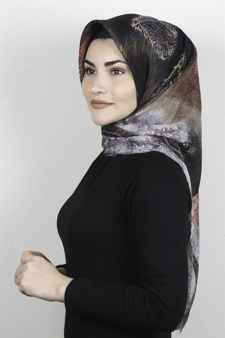 Pamuklu Trend Eşarp 9943-4 Siyah