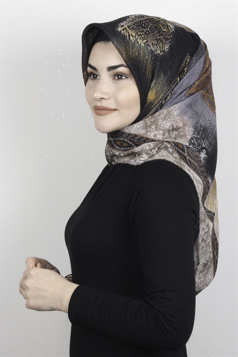 Pamuklu Trend Eşarp 9943-5 Siyah