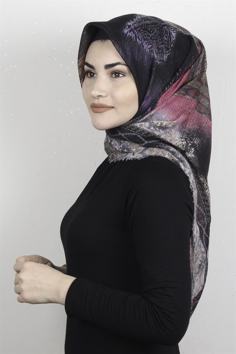 Pamuklu Trend Eşarp 9943-6 Mor