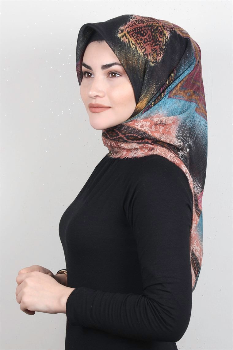 Pamuklu Trend Eşarp 9943-7 Siyah 
