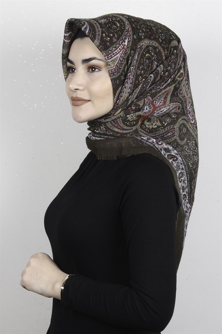 Pamuklu Trend Eşarp 9944-10 Haki
