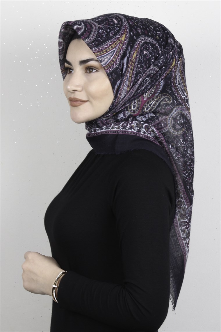 Pamuklu Trend Eşarp 9944-11 Lacivert