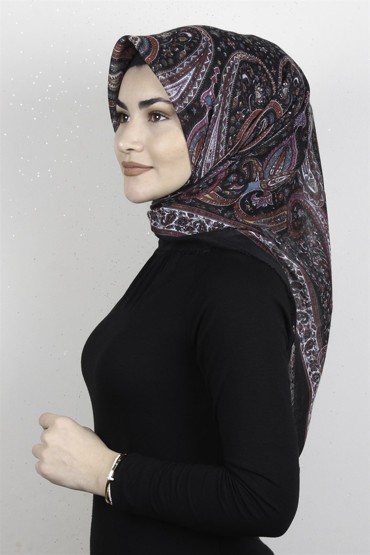 Pamuklu Trend Eşarp 9944-12 Siyah