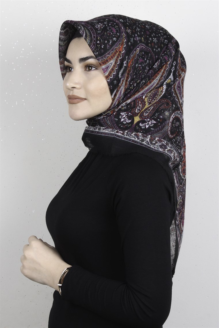 Pamuklu Trend Eşarp 9944-6 Siyah