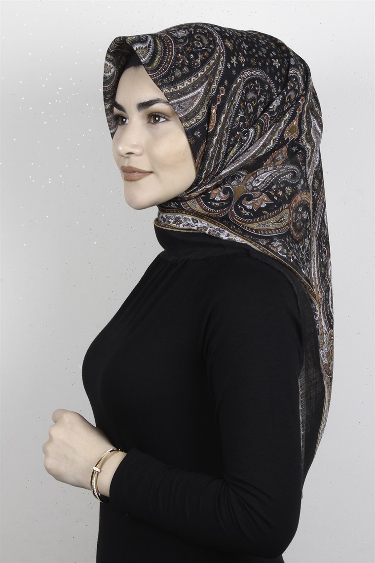 Pamuklu Trend Eşarp 9944-8 Siyah