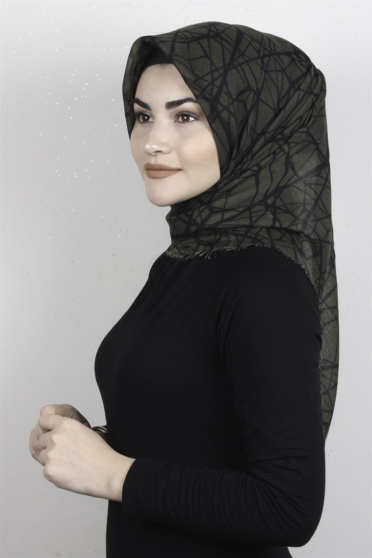 Pamuklu Trend Eşarp 9945-12 Haki
