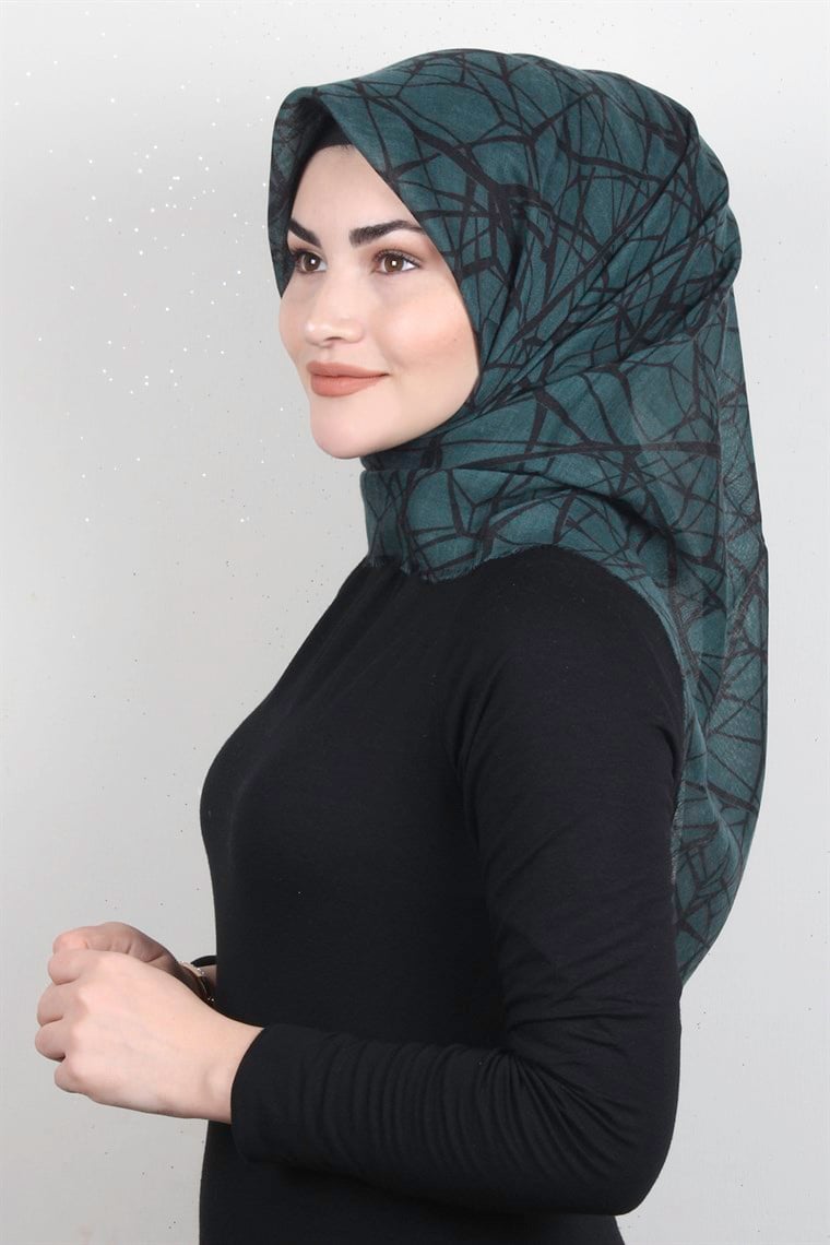 Pamuklu Trend Eşarp 9945-14 Zümrüt