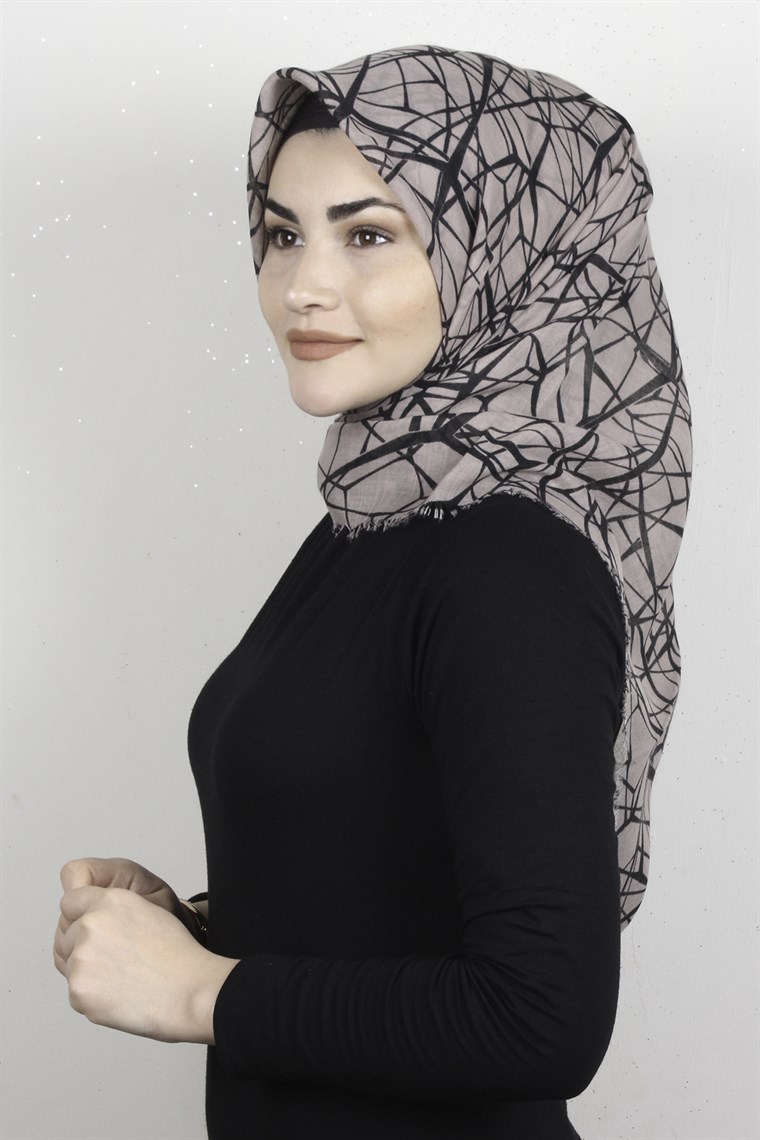 Pamuklu Trend Eşarp 9945-2 Vizon