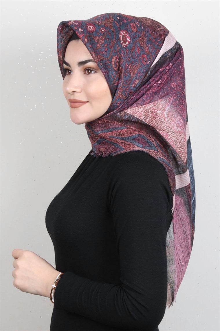 Pamuklu Trend Eşarp 9946-11 Mürdüm
