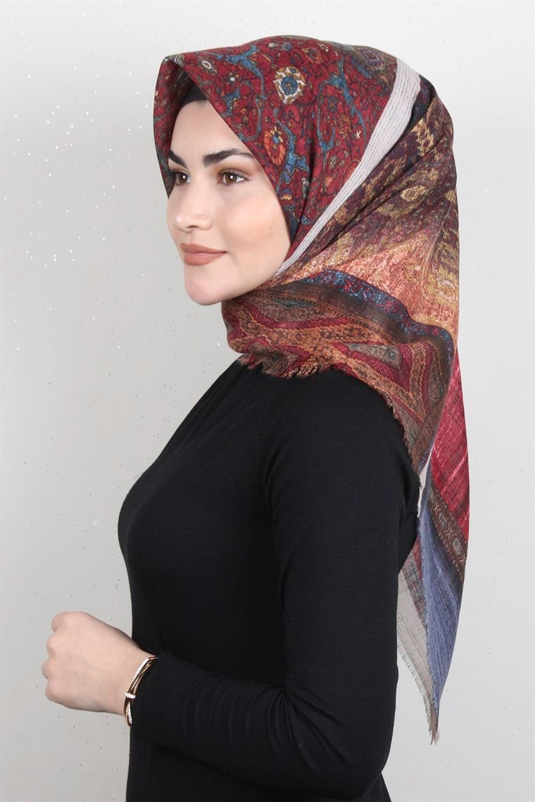 Pamuklu Trend Eşarp 9946-12 Kiremit