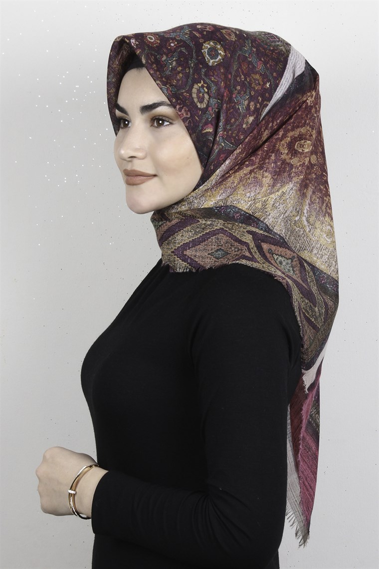 Pamuklu Trend Eşarp 9946-2 Mor