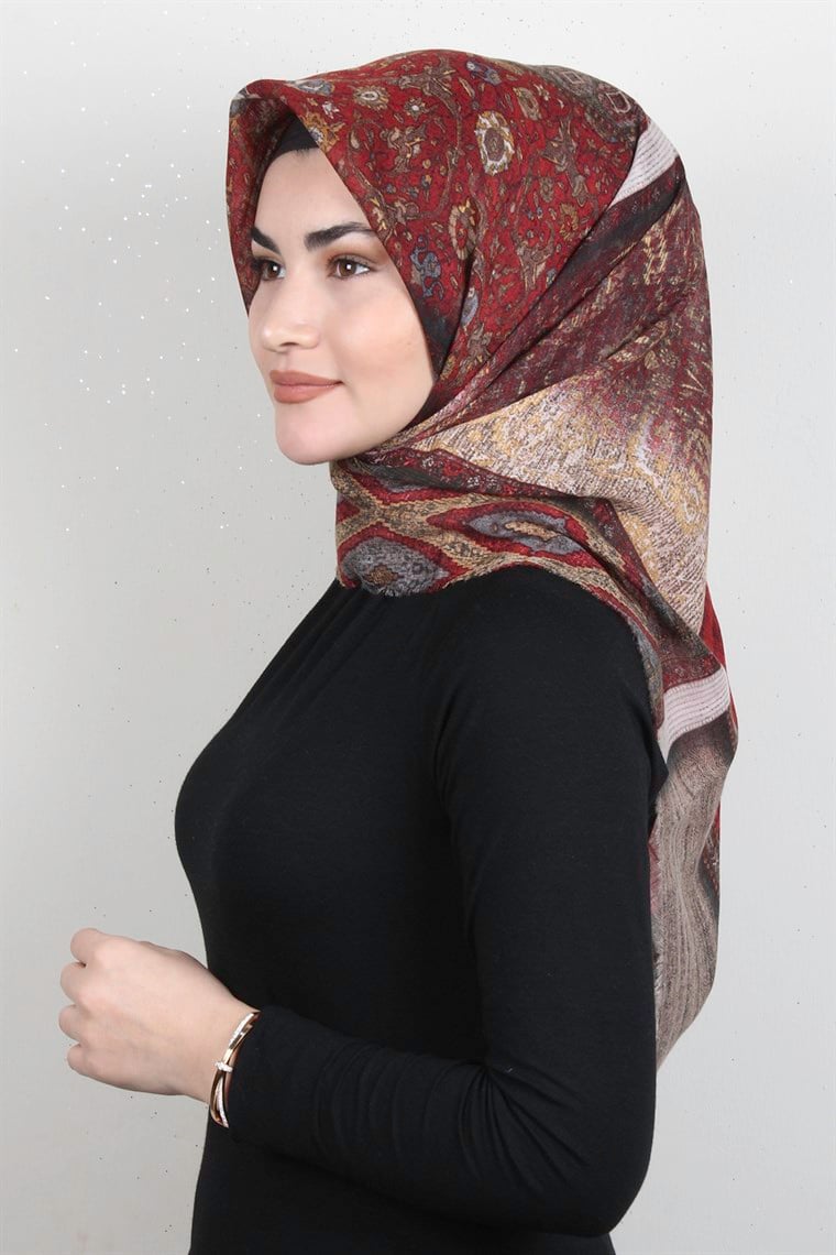 Pamuklu Trend Eşarp 9946-6 Kırmızı