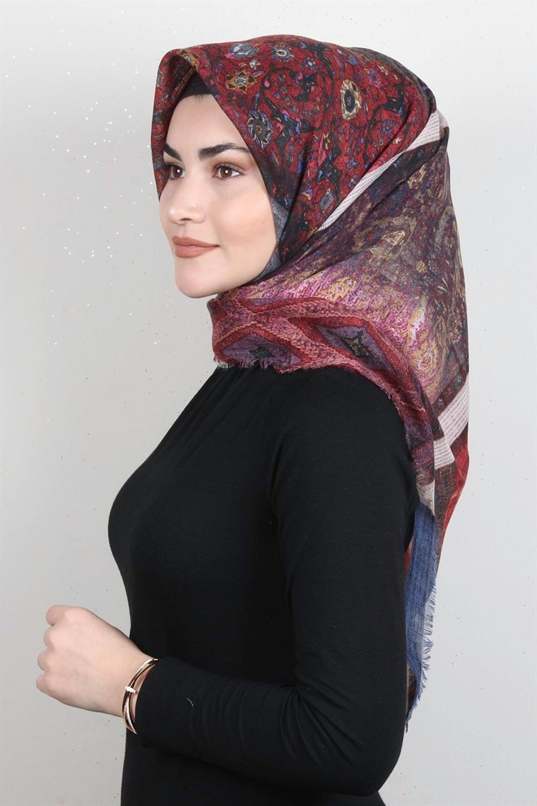 Pamuklu Trend Eşarp 9946-9 Kırmızı