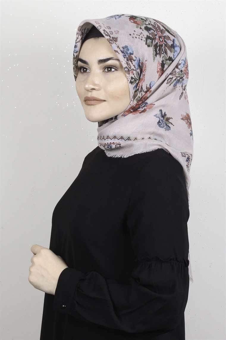 Pamuklu Trend Eşarp 9947-12 Vizon